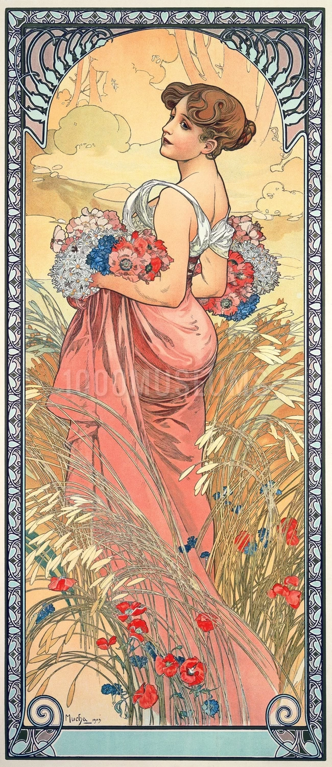 Alfons Mucha - 112, Le stagioni, 1900. L'estate